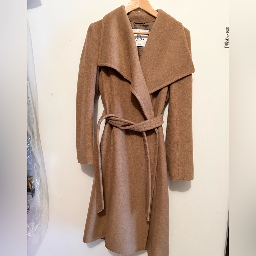 Aritzia Babaton Montage Wool Belted  Camel Coat